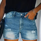 Ruby – gerippte jeansshorts für frühling/sommer