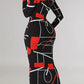 Lily – elegantes, figurbetontes kleid mit ceo-print