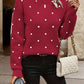 Chloe – pullover mit polka-dot-muster
