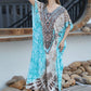 Türkis boho maxi-kaftan kleid - Anna