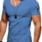 Faustino - locker sitzendes herren-t-shirt mit v-ausschnitt