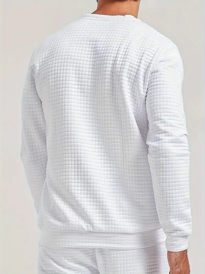 Liam – sweatshirt mit waffelmuster für herren