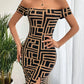 Hazel – unterkleid mit geo-print am saum