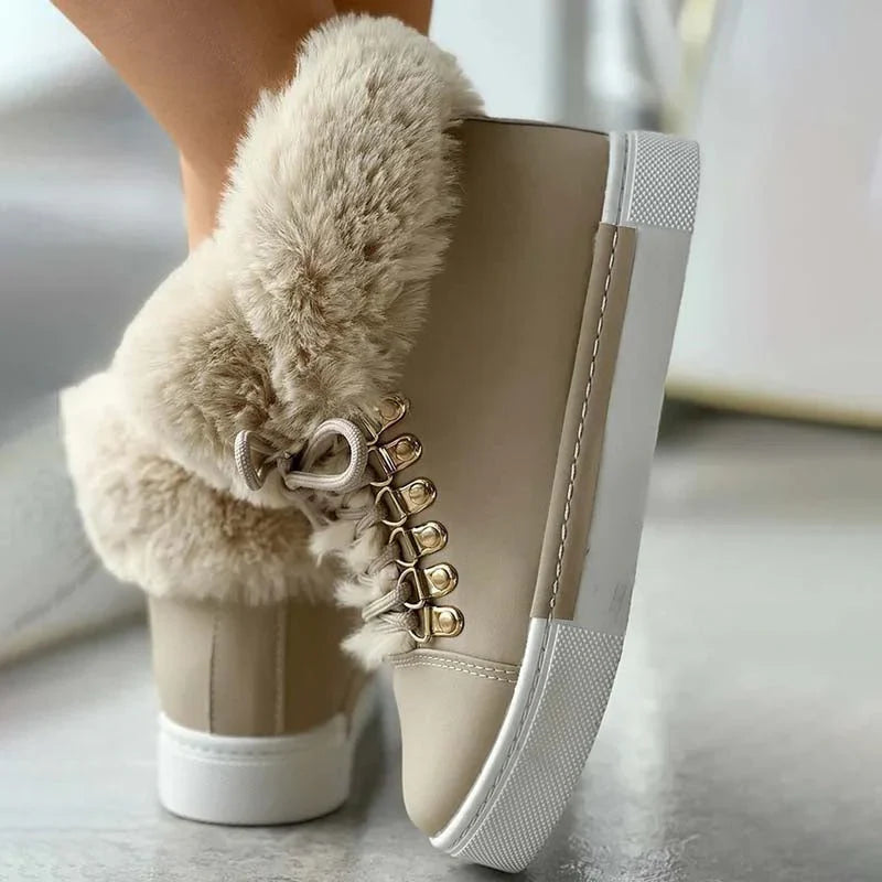 Plüschstiefeletten für frauen