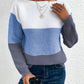 Samantha – farbblock-pullover mit rundhalsausschnitt