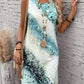 Faye – kleid mit abstraktem print und rundhalsausschnitt