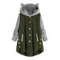 Nina - damen-fleece-sweatshirt mit katzenohren und abgesetzten armeln