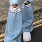 Saoirse – vintage-jeans mit hohem bund und flair
