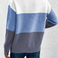 Natalie – farbblock-langarmpullover mit rundhalsausschnitt