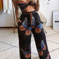 Ava – zweiteiliges set mit schmetterlingsdruck