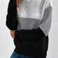 Natalie – farbblock-langarmpullover mit rundhalsausschnitt