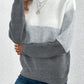 Natalie – farbblock-langarmpullover mit rundhalsausschnitt