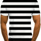 Isaac – kontrastgestreiftes t-shirt für männer