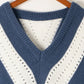 Grace – gestreifter pullover mit v-ausschnitt