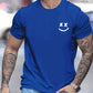 Brandon – t-shirt mit smile-print und rundhalsausschnitt