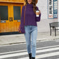 Damen-rollkragenpullover aus dickem strick – wintermode 2024