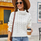 Damen-rollkragenpullover aus dickem strick – wintermode 2024