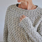 Emelie – schicker grauer pullover mit u-boot-ausschnitt
