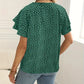 Samantha – bluse mit rüschenbesatz und rundhalsausschnitt für damen