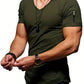 Faustino - locker sitzendes herren-t-shirt mit v-ausschnitt