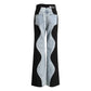 Noemi - gerade, cut-out, baggy jeans mit patchwork