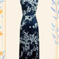 Weißes maxikleid mit blumenmuster - Emilia