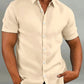 Jackson – lässiges, einfarbiges kurzarm-button-down-hemd für herren