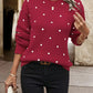 Chloe – pullover mit polka-dot-muster