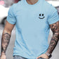 Brandon – t-shirt mit smile-print und rundhalsausschnitt