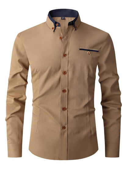 Kevin – klassisches button-up-hemd für herren
