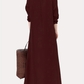 Zoe - olivgrünes hemdblusenkleid maxi