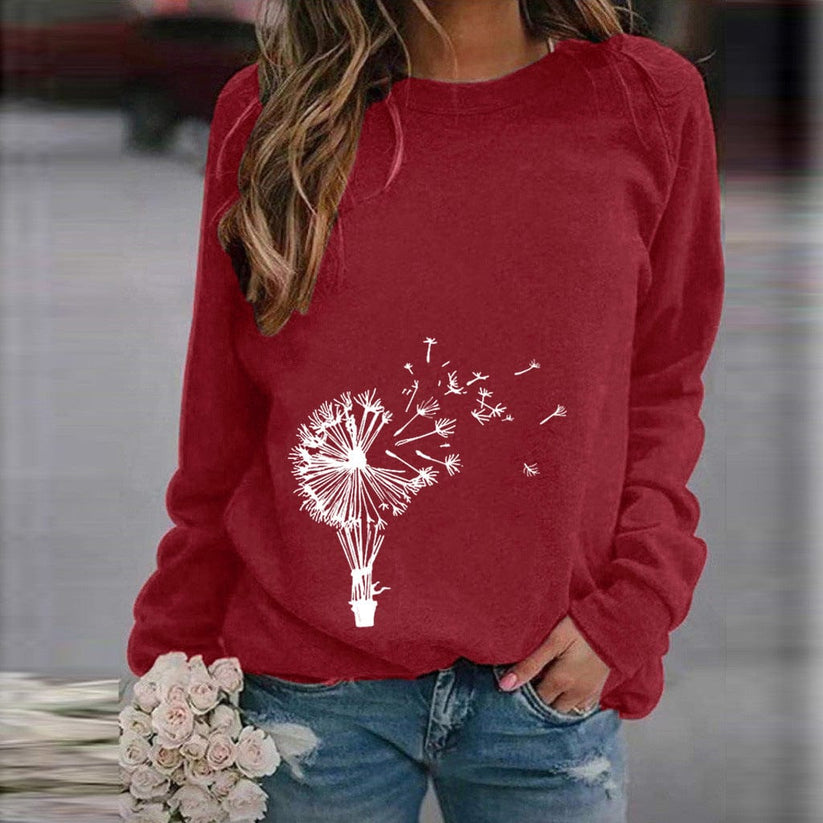Löwenzahn - modischer pullover mit rundhalsausschnitt