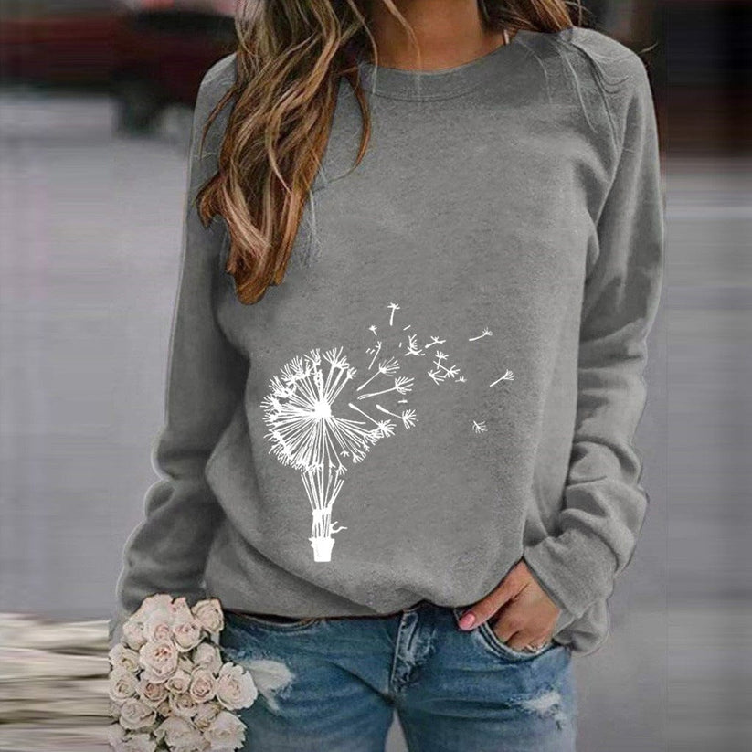 Löwenzahn - modischer pullover mit rundhalsausschnitt