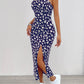 Grace – cami-kleid mit blumendruck und geteiltem saum