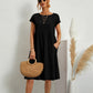 Elena – beiges sommerkleid mit rundhalsausschnitt