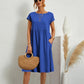 Elena – beiges sommerkleid mit rundhalsausschnitt