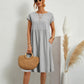 Elena – beiges sommerkleid mit rundhalsausschnitt