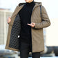 Herrenjacken aus wasserdichtem material mit warmem parka-design