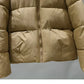 Warmer damen-wintermantel 2024: eleganter puffermantel-trend