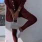 Cosyset - strickjacke mit kapuzensweatshirt