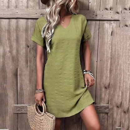 Zoe – olivegrünes sommerkleid