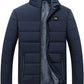 Sert – modische herrenjacke mit stehkragen – dicker und warmer wintermantel mit samtfutter