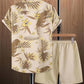 Caleb – 2-teiliges set mit blumenblatt-print für herren