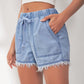 Eleanor – jeansshorts mit elastischem bund für frühling/sommer