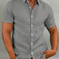 Jackson – lässiges, einfarbiges kurzarm-button-down-hemd für herren