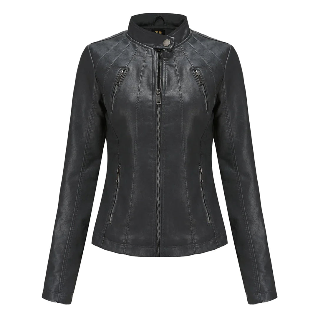 Adelija - stylische lederjacke