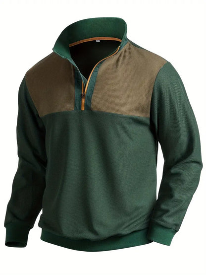 Kevin – pullover mit halbem reißverschluss für männer