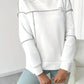 Ottilie - asymmetrisches geripptes kapuzensweatshirt für damen