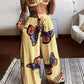 Ava – zweiteiliges set mit schmetterlingsdruck