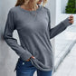 Fable - frühlings-langarmshirt in volltonfarbe